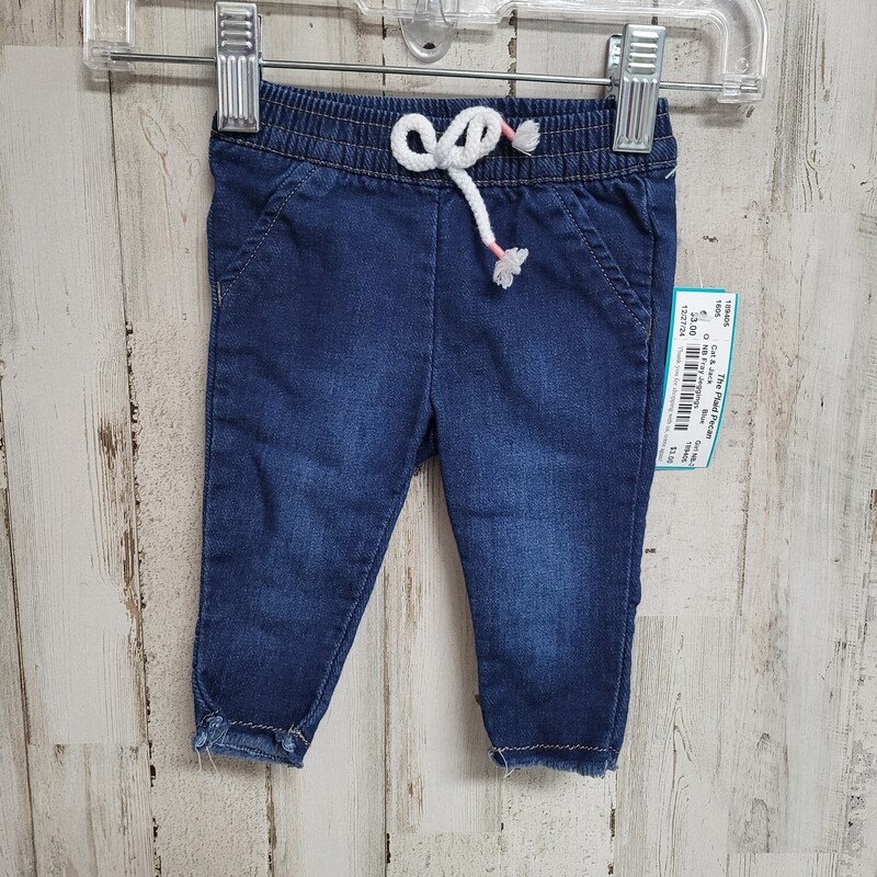 NB Fray Jeggings, Blue, Size: Girl NB-3m