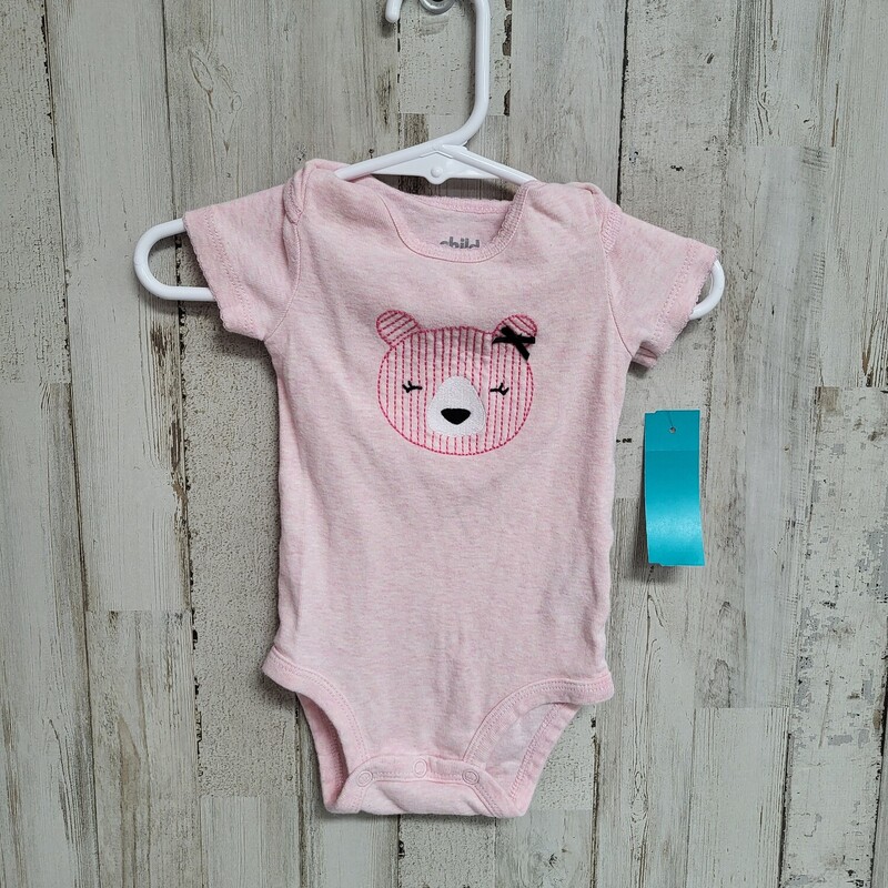 0/3M Pink Bear Onesie, Pink, Size: Girl NB-3m