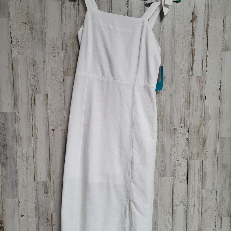 10 White Linen Split Dres