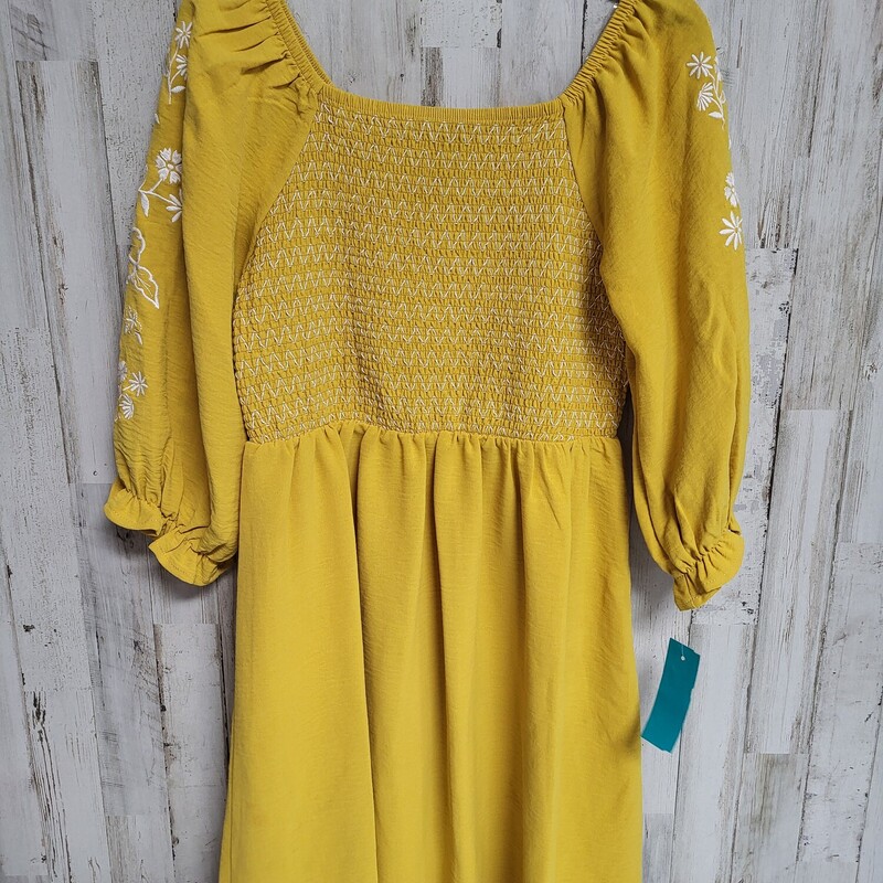 14 Yellow Embroider Smock