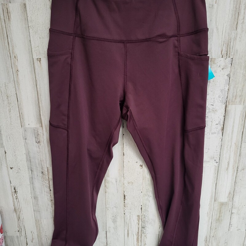 L Maroon Pocket Leggings