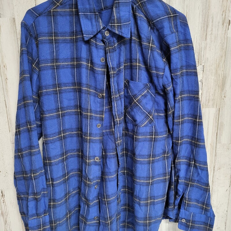 M Blue Plaid Flannel