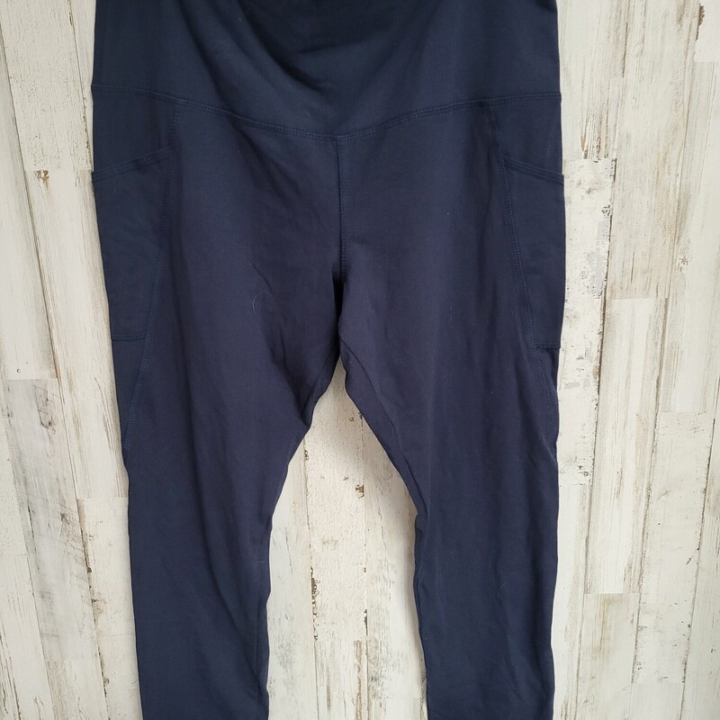 L Navy Cotton Leggings