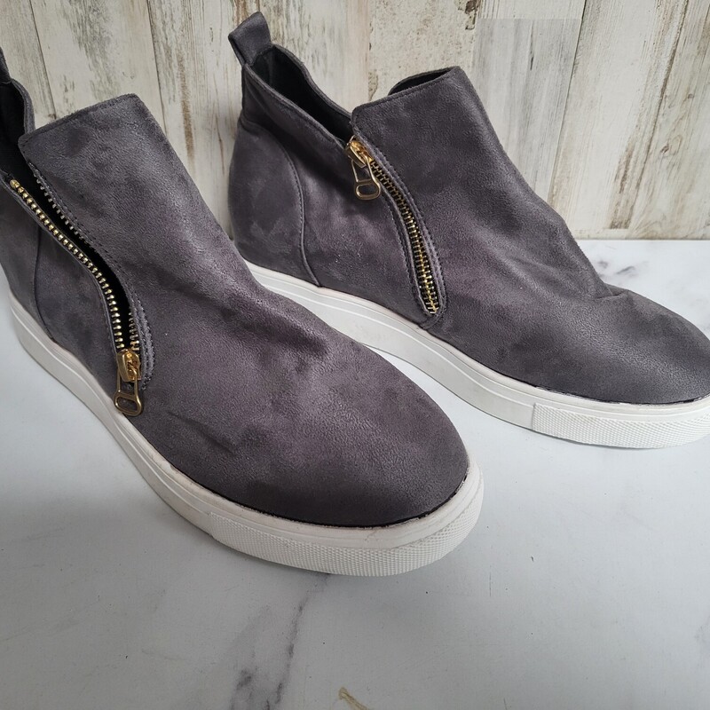 A9 Grey Wedge Sneakers