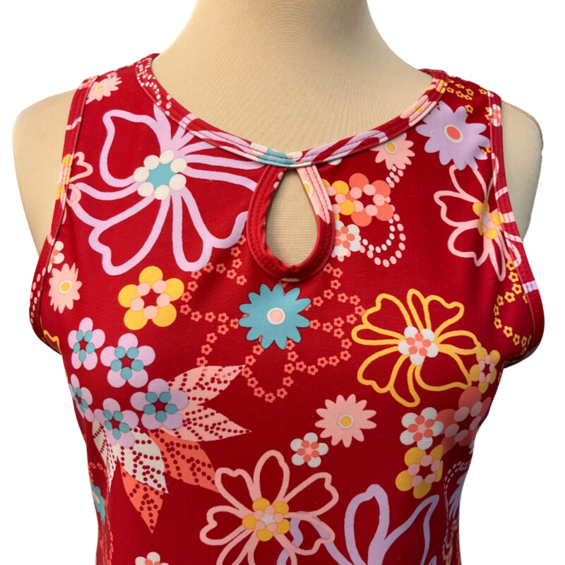 Nuu Muu Active Dress<br />
Fruit Punch 2012 Pattern<br />
Sleeveless with Keyhole Detail<br />
Colors: Red, Mint, Lilac, Peach and Yellow<br />
Size: Medium