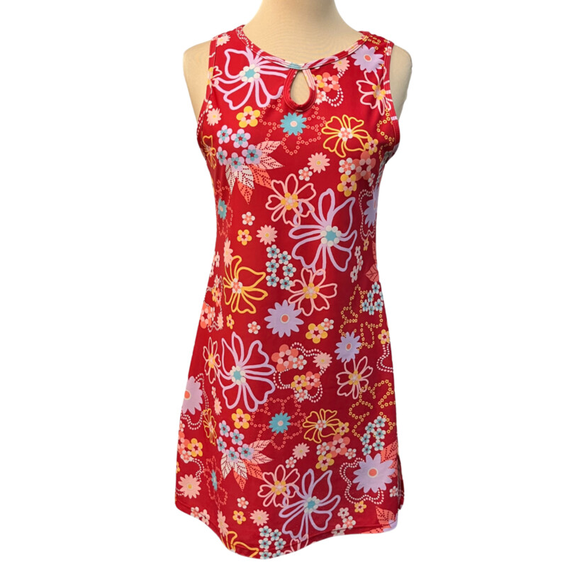 Nuu Muu Active Dress<br />
Fruit Punch 2012 Pattern<br />
Sleeveless with Keyhole Detail<br />
Colors: Red, Mint, Lilac, Peach and Yellow<br />
Size: Medium