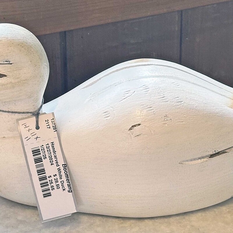 Handcarved White Duck