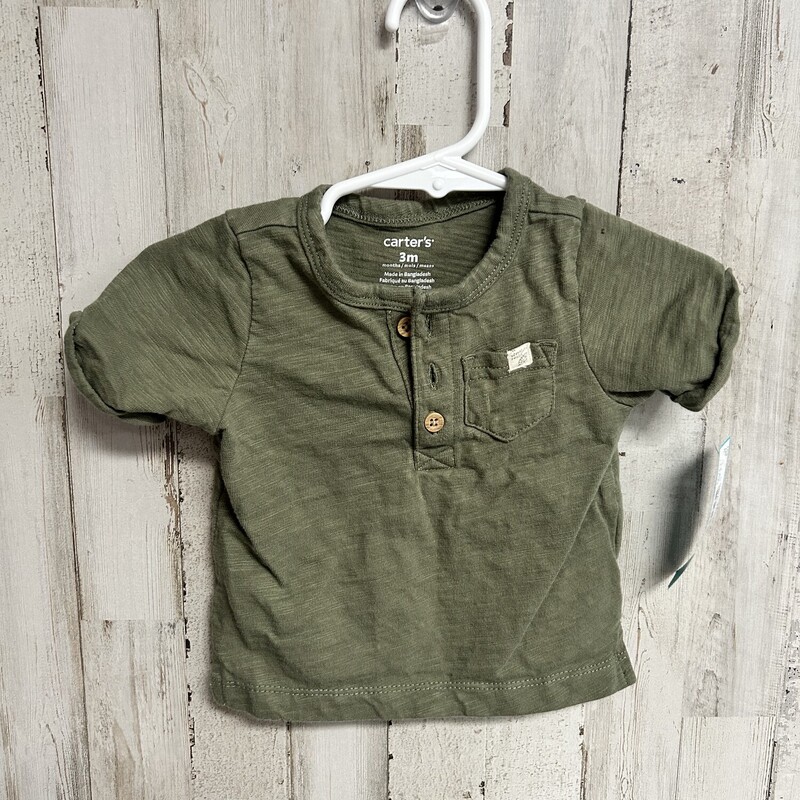 3M Dark Green Pocket Tee, Green, Size: Boy 0-9m