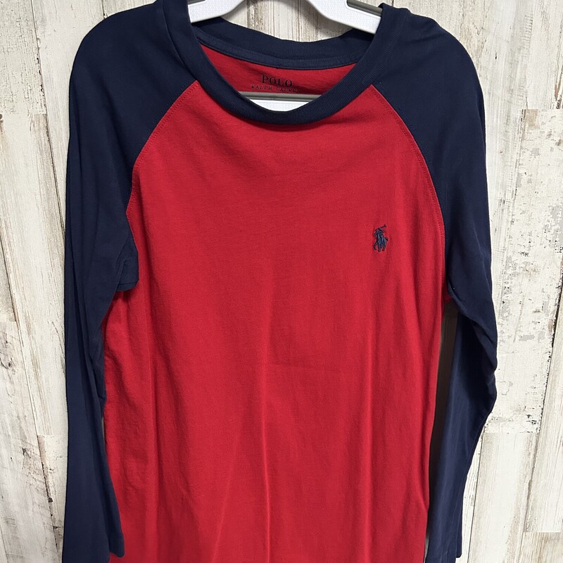 8 Red/Navy Logo Raglan