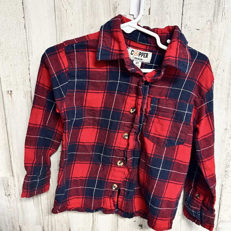 3T Red Plaid Flannel