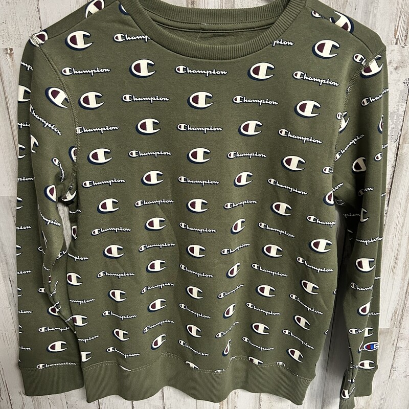 7/8 Olive Logo Sweatshirt, Green, Size: Boy 5-8