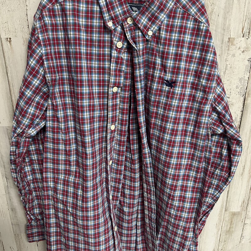 14/16 Red Plaid Button Up