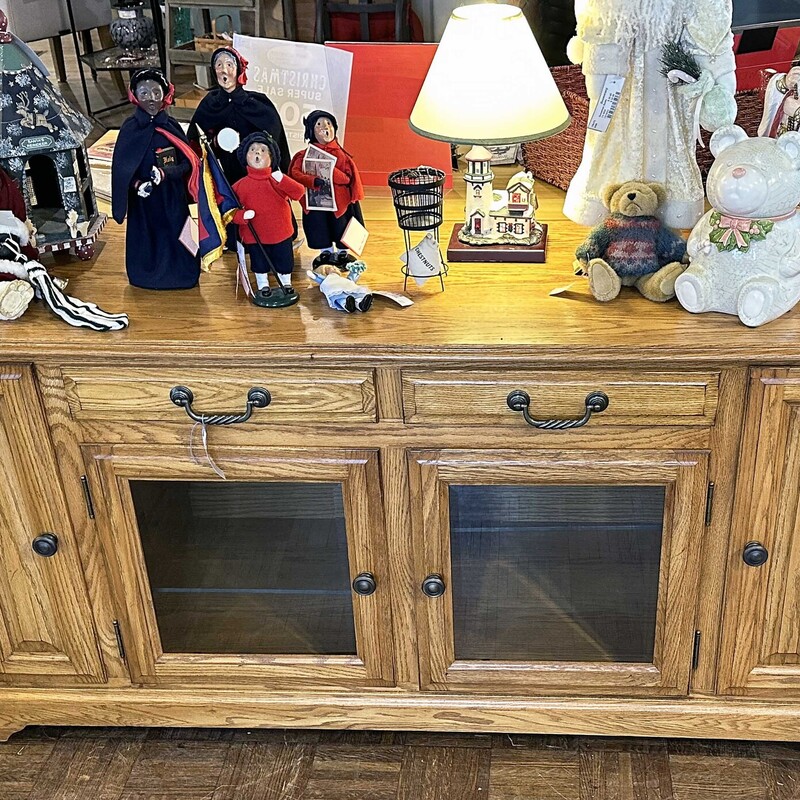 Oak Console Cabinet