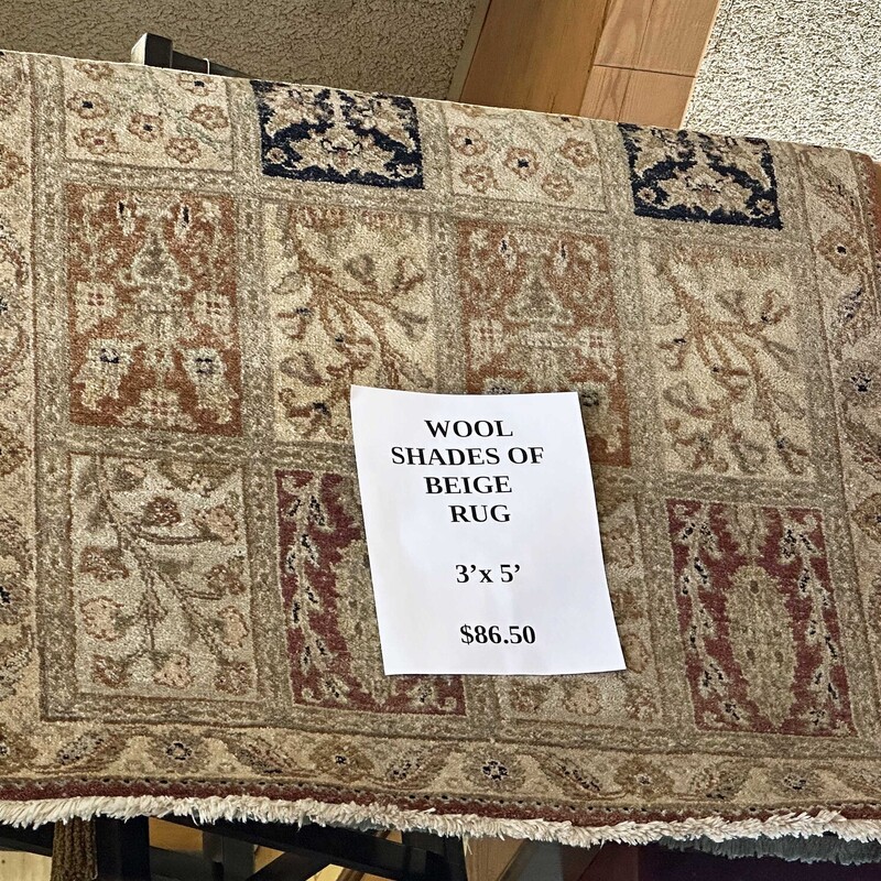 HWoven Wool R/Tan Rug