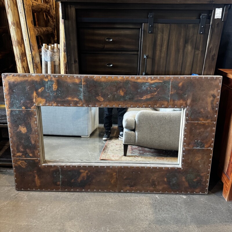 Copper And Wood Mirror