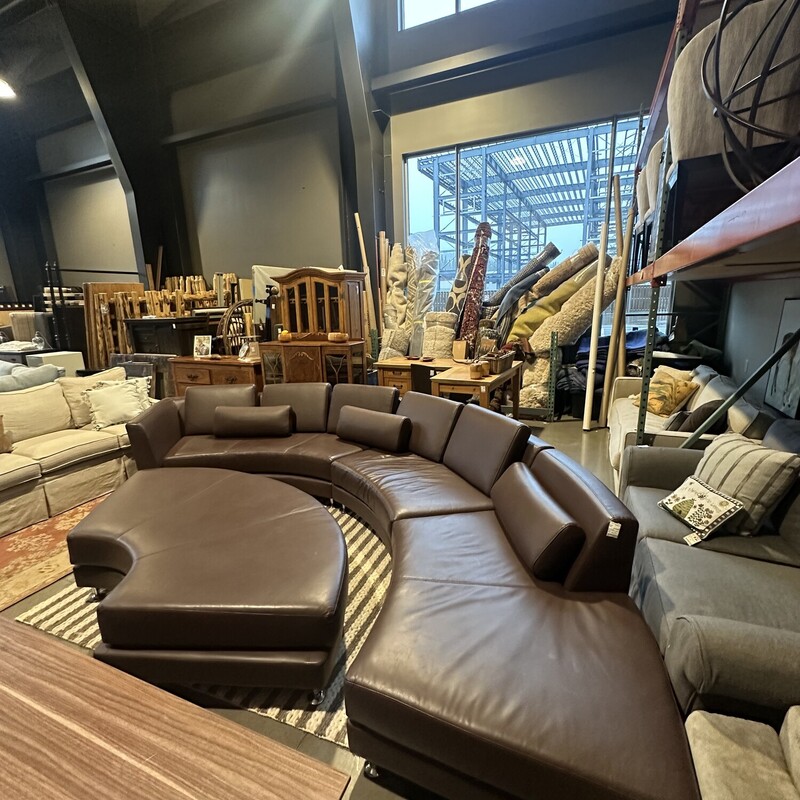 Contemporary Sectional Sofa in Espresso Leather

2 Seater With Arm : 91Wx36Dx28H
Armless Sofa          : 53Wx36Dx28H
Chaise                       : 53Wx36Dx28H
Ottoman                    : 85Wx36Dx17H