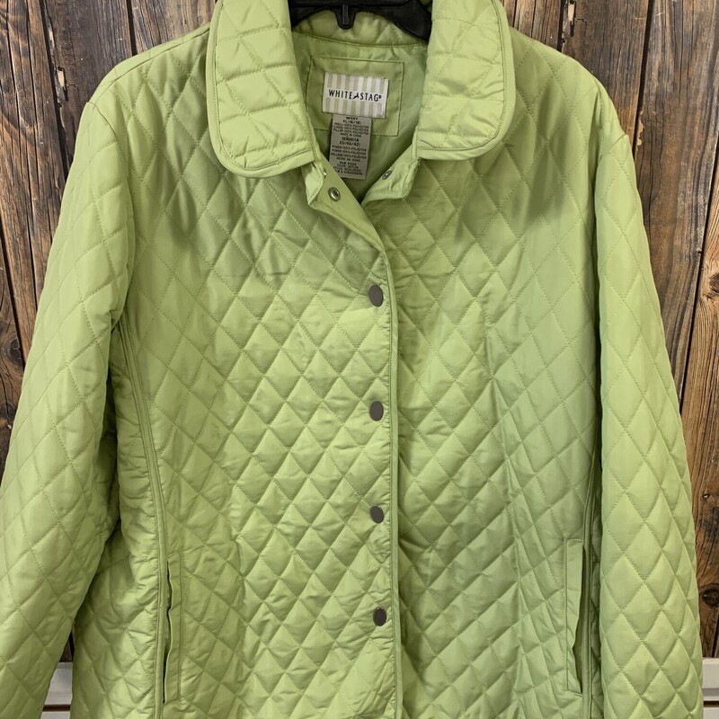 Green White Stag Coat, Size: XL