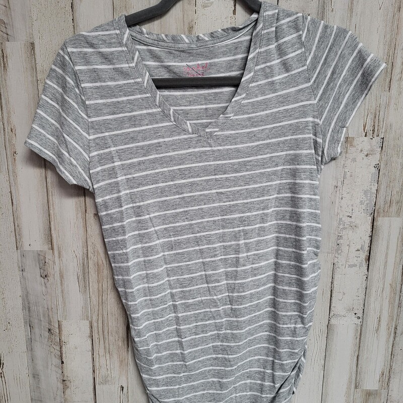 S Grey Stripe Maternit To, Grey, Size: Ladies S