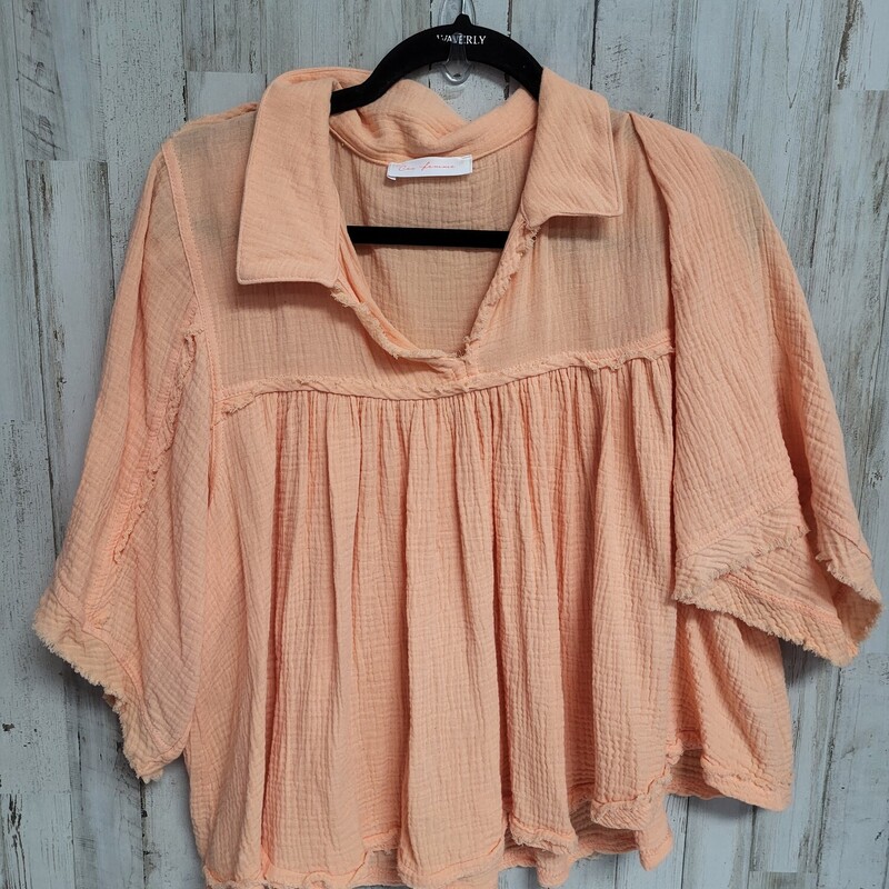 M Orange Muslin Top