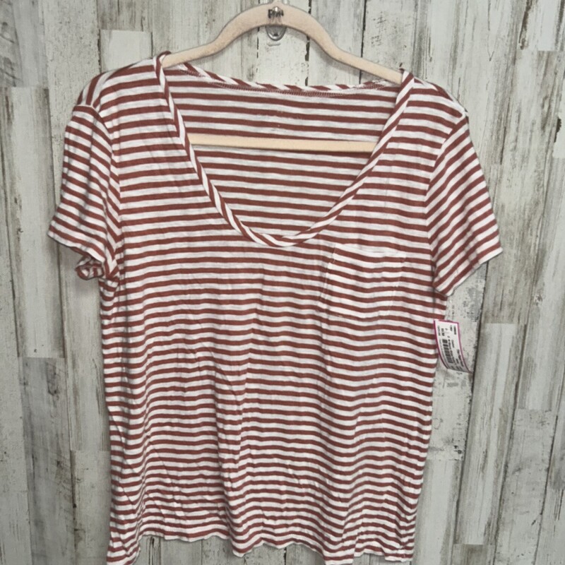 M Mauve Stripe Pocket Tee