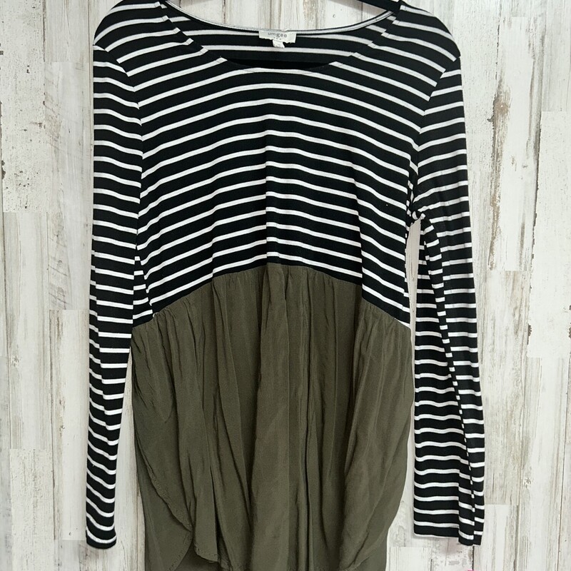 M Striped Olive Top