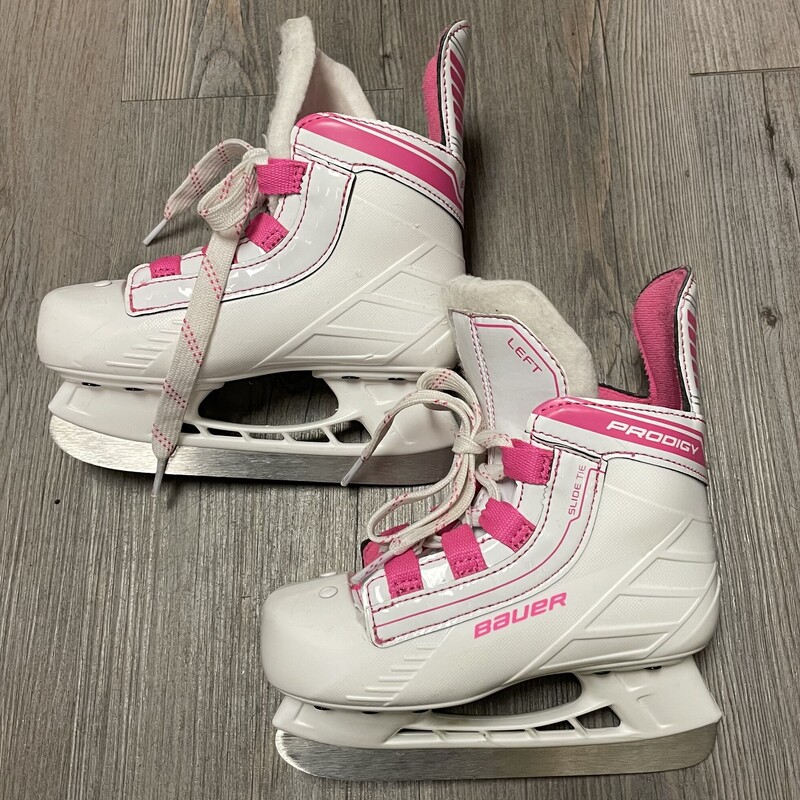 Bauer Hockey Skates, White/pi, Size: 8T