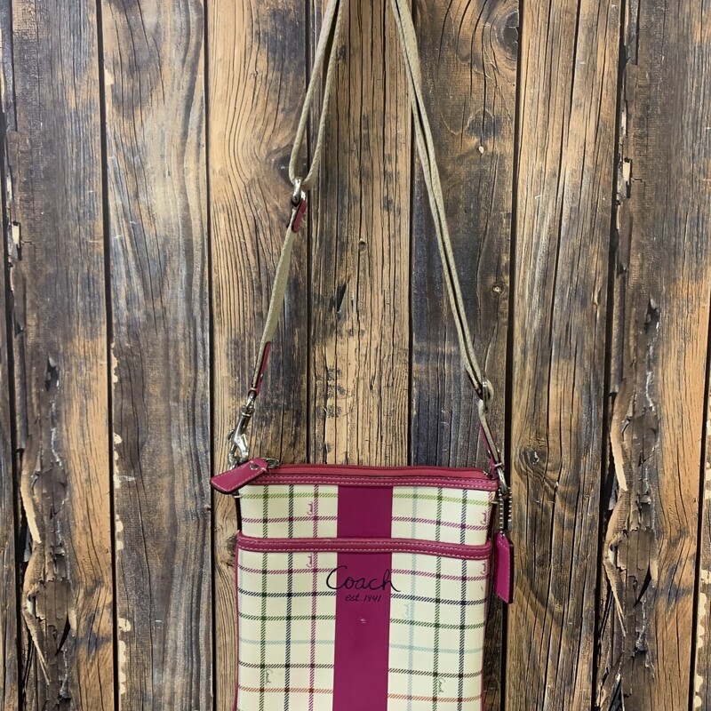 Pink White Coach Crossbody