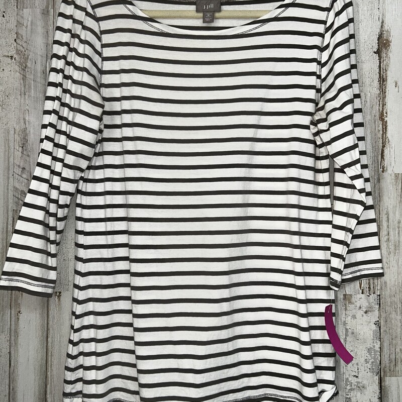 M Grey/White Striped Top