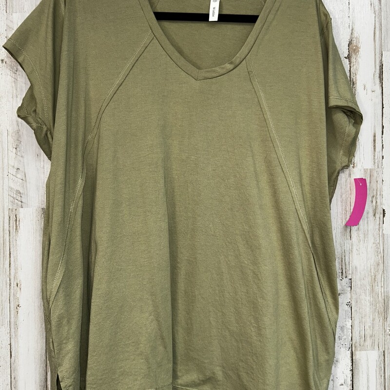 S/M Olive Top, Green, Size: Ladies S