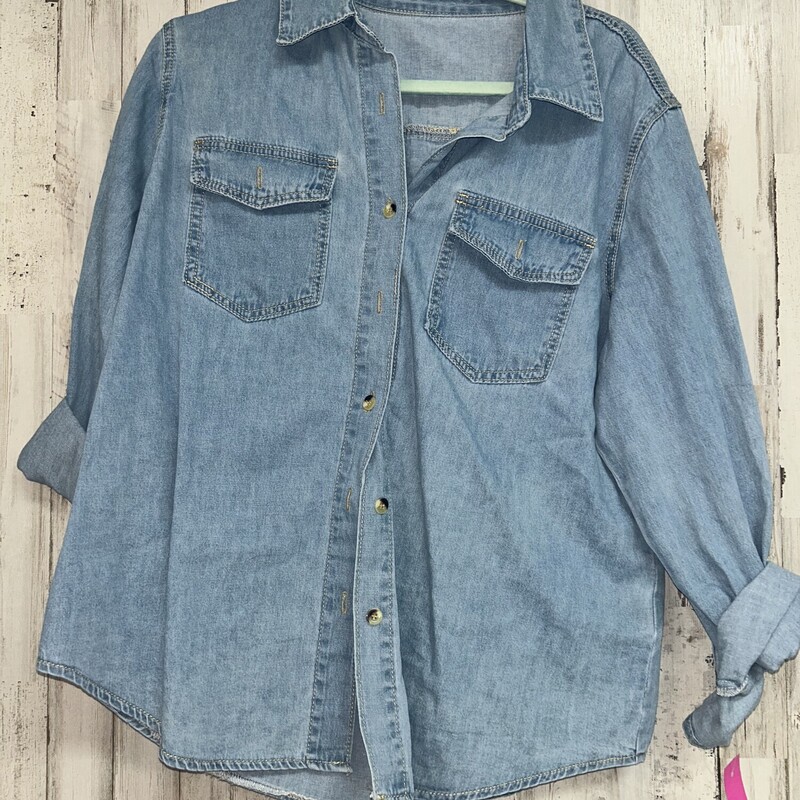 L Denim Button Up