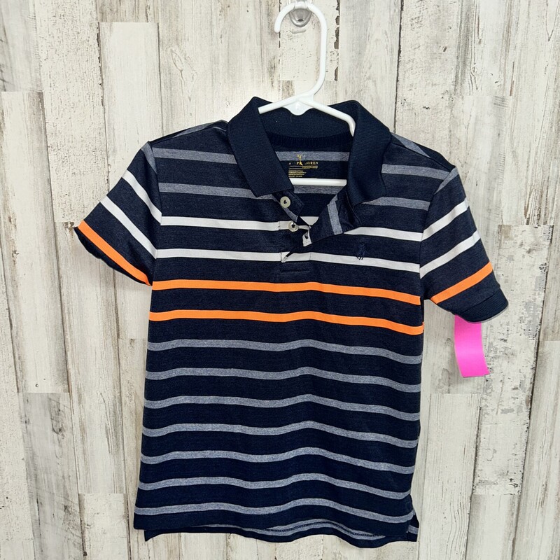 4T Navy Striped Polo