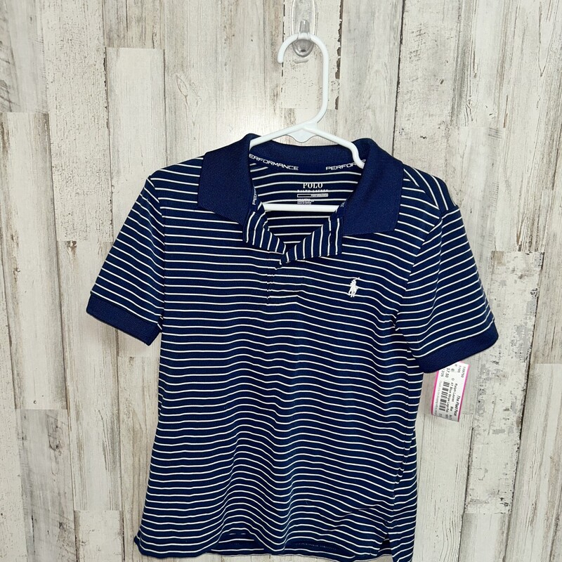 4T Blue Stripe Logo Polo