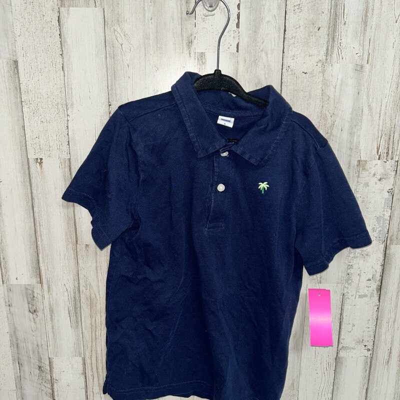 6 Navy Palm Tree Polo