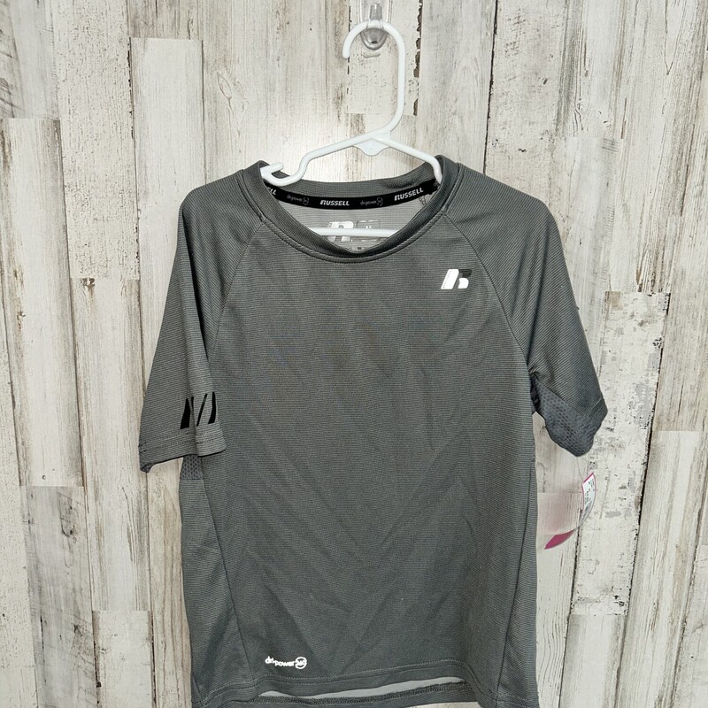 8 Grey Logo Tee, Grey, Size: Boy 5-8