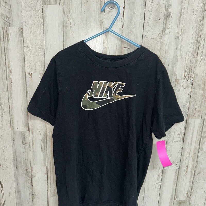 14/16 Black Camo Logo Tee, Black, Size: Boy 10 Up