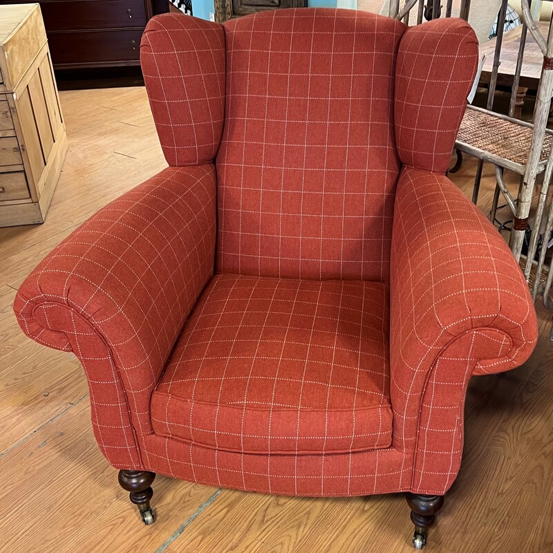 Lee Industries Wingback, Red, Down