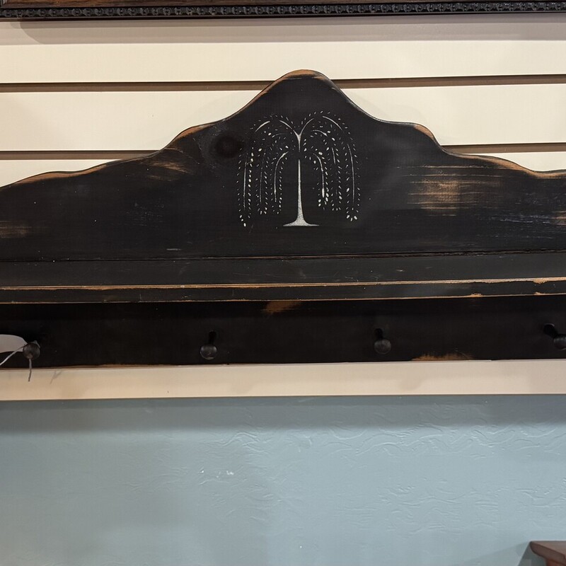 Rustic Black Shelf/Coat R