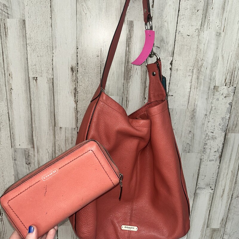 Red Leather Purse & Walle