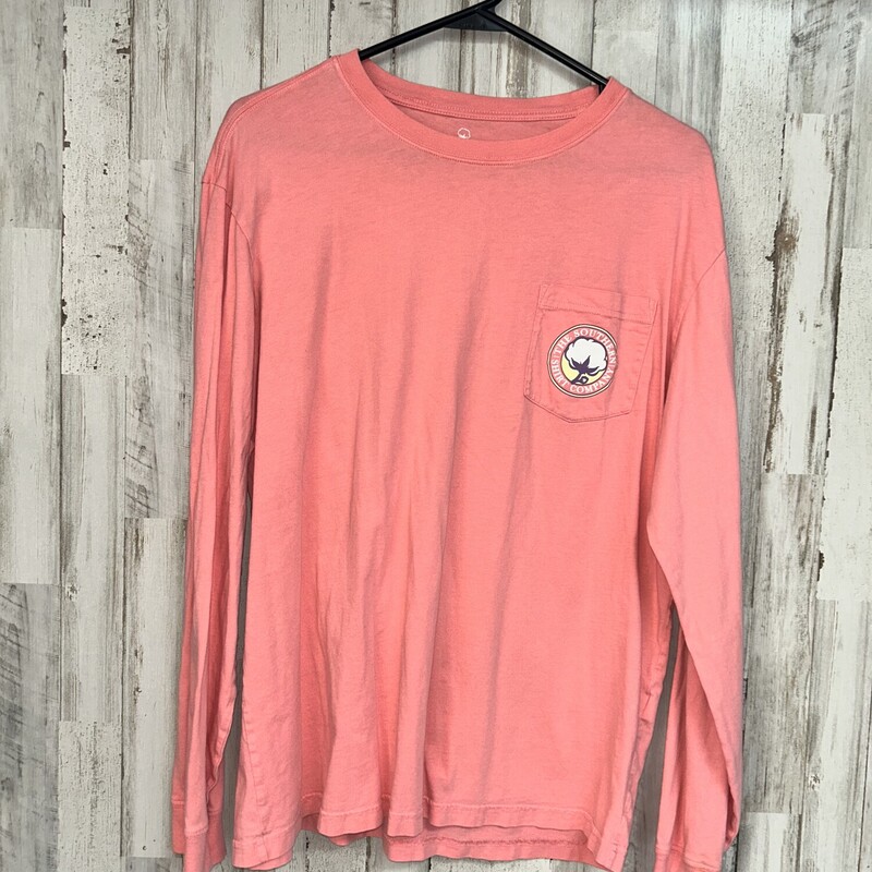 M Pink Pocket Tee, Pink, Size: Ladies M