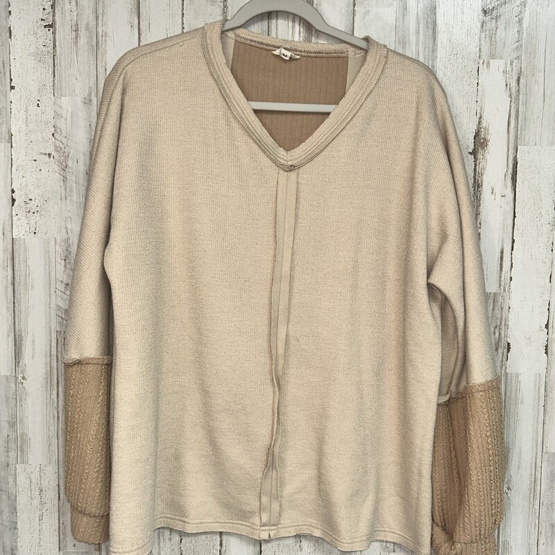 M Tan Knit Texture Sleeve, Tan, Size: Ladies M