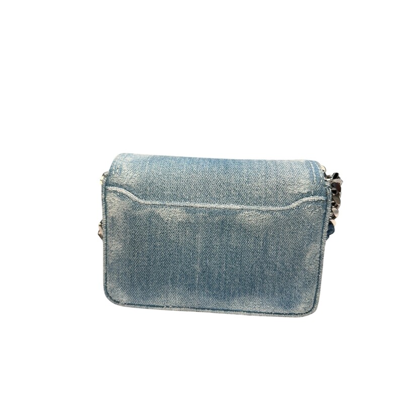 Givenchy 4G Chain Top Handle Bag 4G Canvas Small Denim<br />
<br />
Code: EF A 0232<br />
<br />
Dimensions:  6.5 L x 5H<br />
<br />
In excellent condition.<br />
<br />
Does not come with the original dust bag or box.