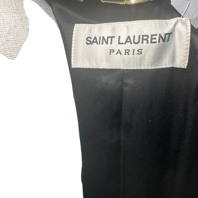 Saint Laurent Belted Trench Coat<br />
 Black<br />
Size: 40<br />
In very good condition.