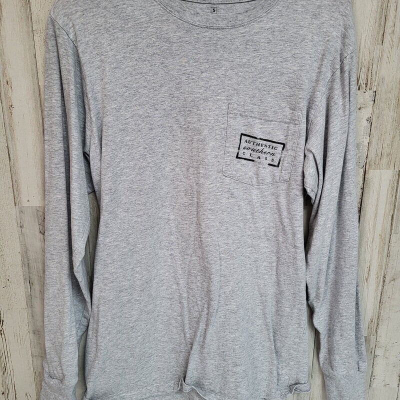 S Grey Pocket Longsleeve, Grey, Size: Ladies S