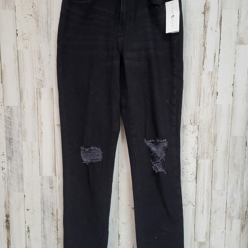 NEW Sz4 Black Rip Jeans