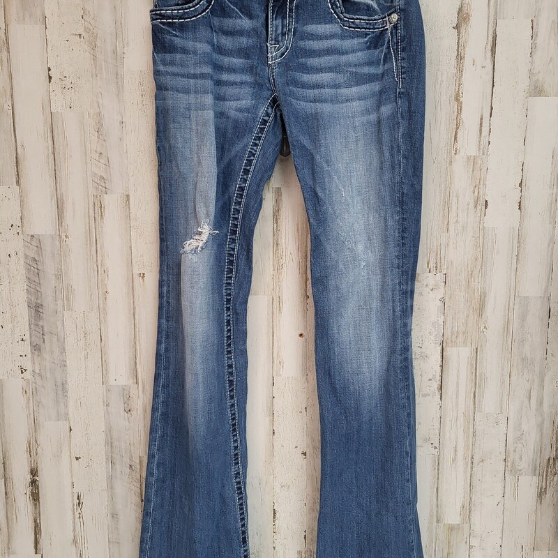 Sz28 Ripped Bootcut Jeans