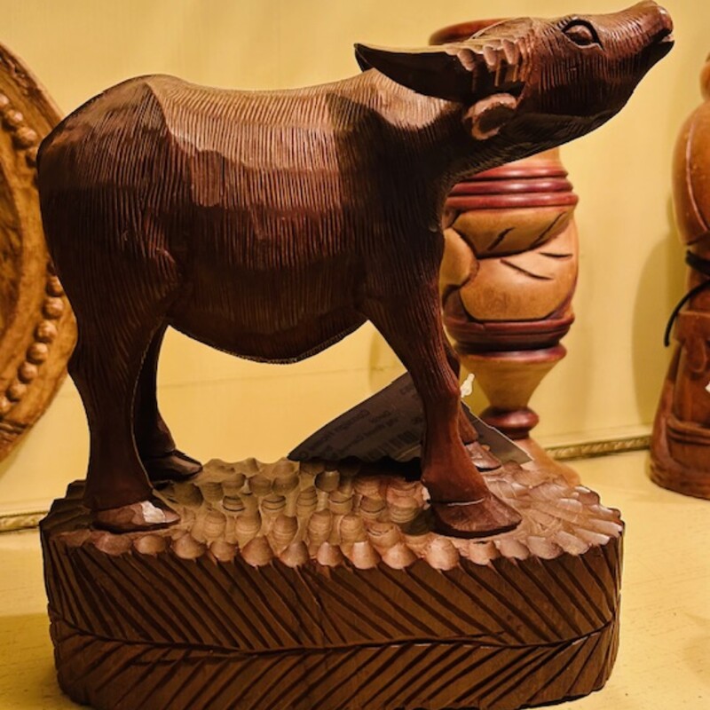 Vintage Wood Carved Ram
Brown Size: 7.5 x 8H