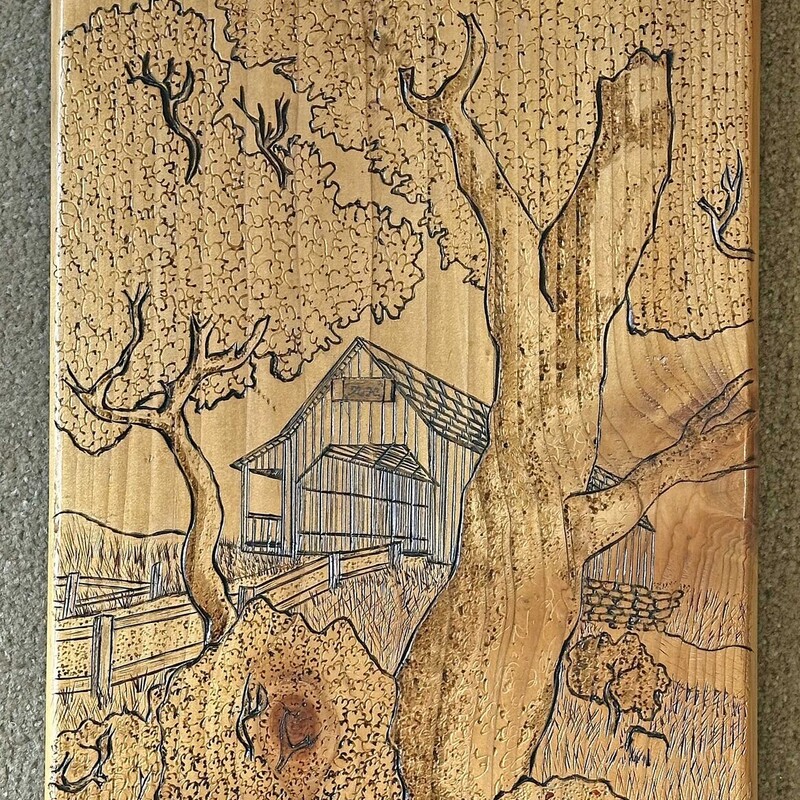 Wood Covered Bridge Art