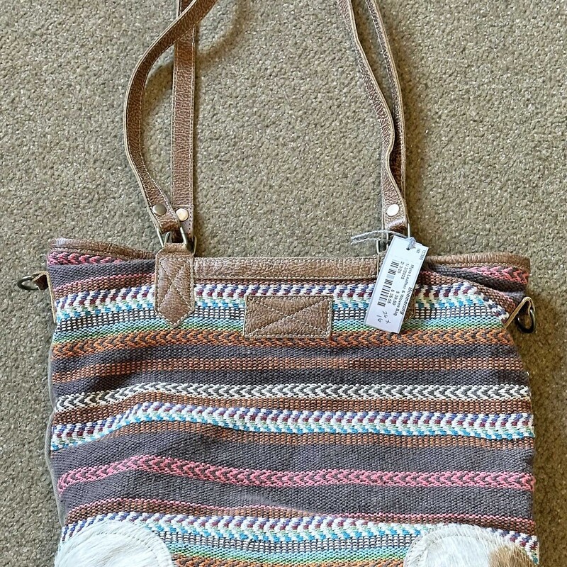 Myra Leather & Woven Bag