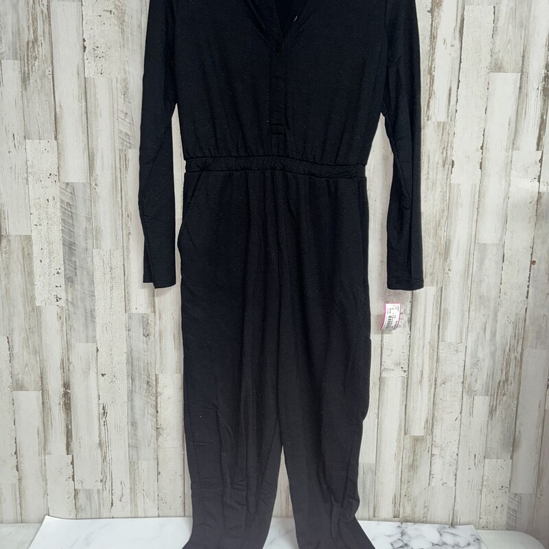 S Black Button Jumper, Black, Size: Ladies S