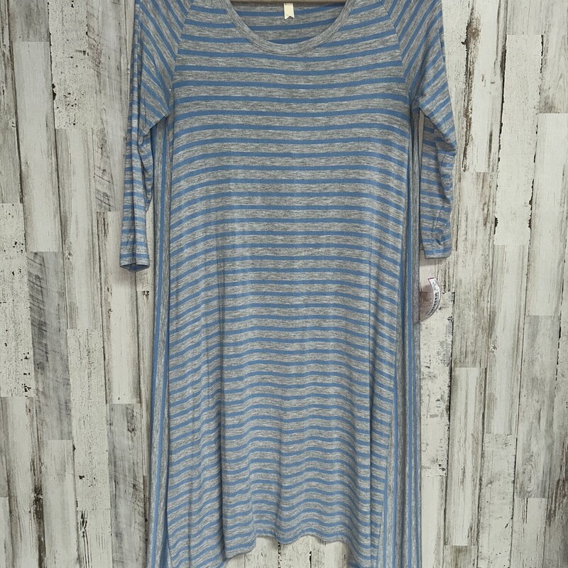 M Blue Striped Dress, Blue, Size: Ladies M